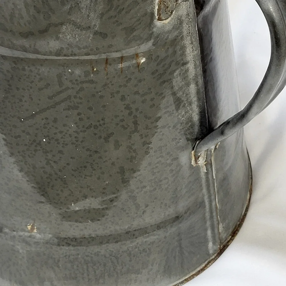 VTG Gray Granite Ware Enamelware Cowboy Camping 11